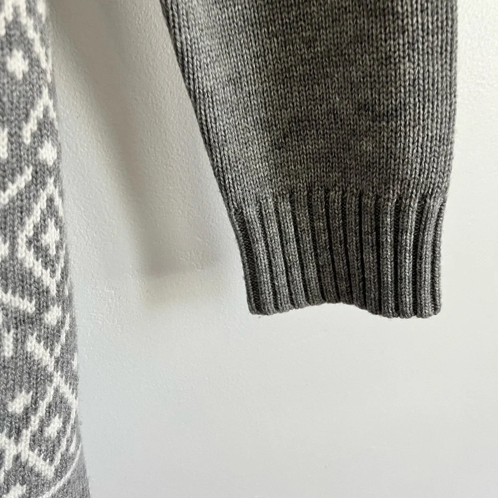 Talbots Open front Gray  Wool Cashmere Cardigan